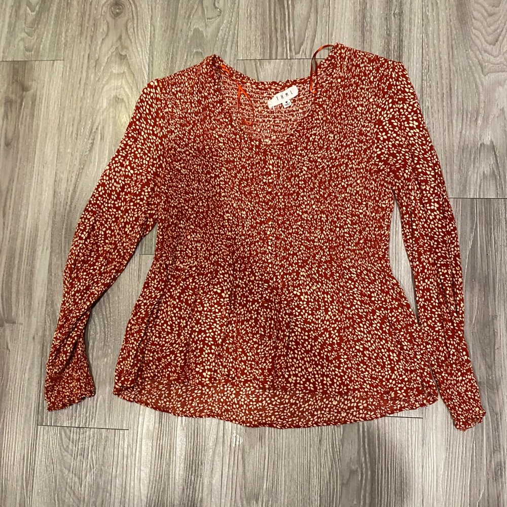 Red THML ditsy floral blouse